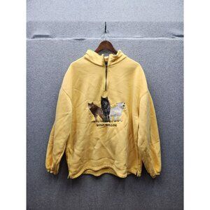 Port Authority Signature Yellow Fleece Pullover With Wolf Hollow Embroidered Des